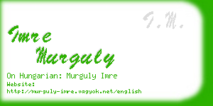 imre murguly business card